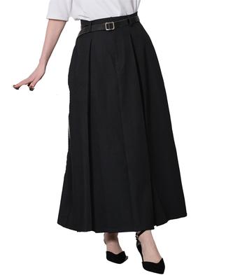 Yours Box Tuck Skirt BGXN2202 Medium Black Semi-Flared Women's