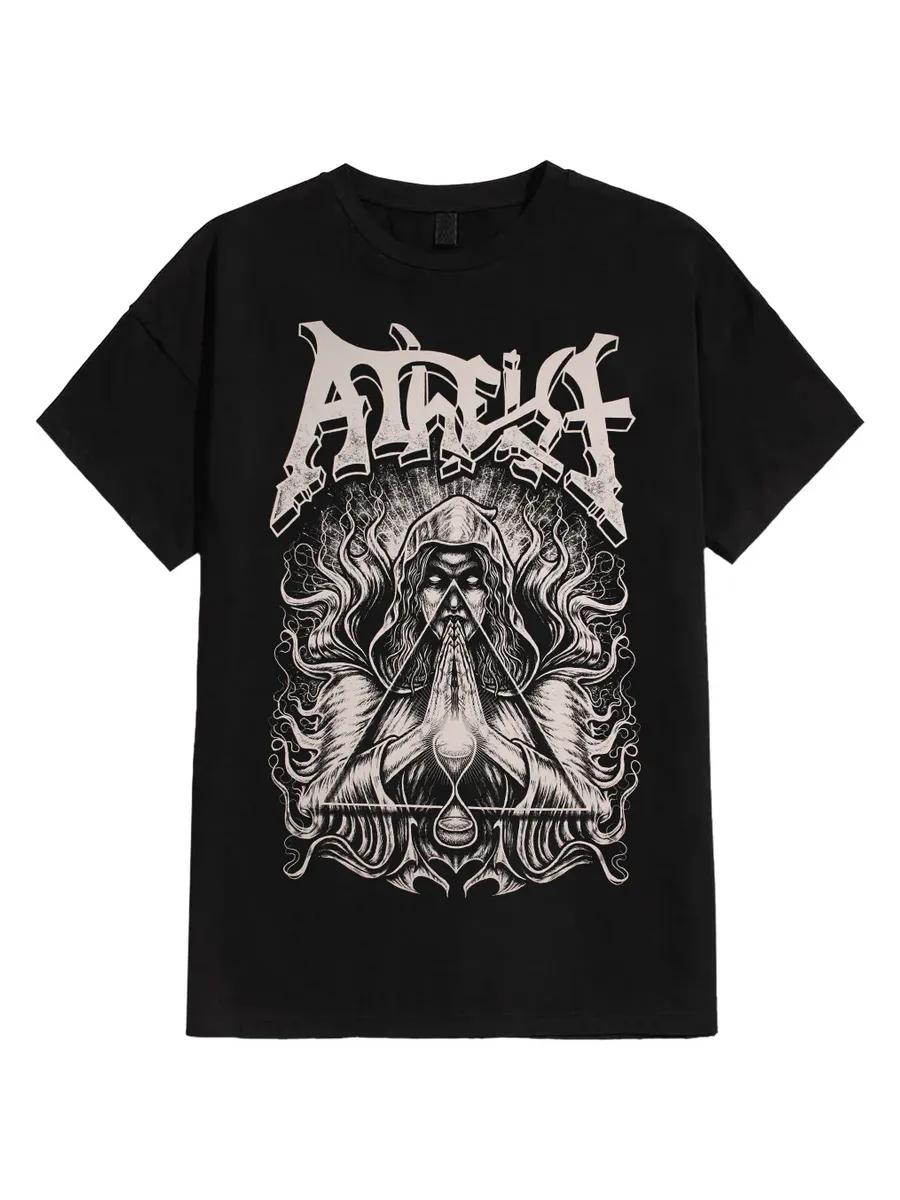 

Men s Atheist Graphic T-Shirt, 100% Cotton Crew Neck Short Sleeve Tee, Casual Summer Top for Daily Wear and Gift S