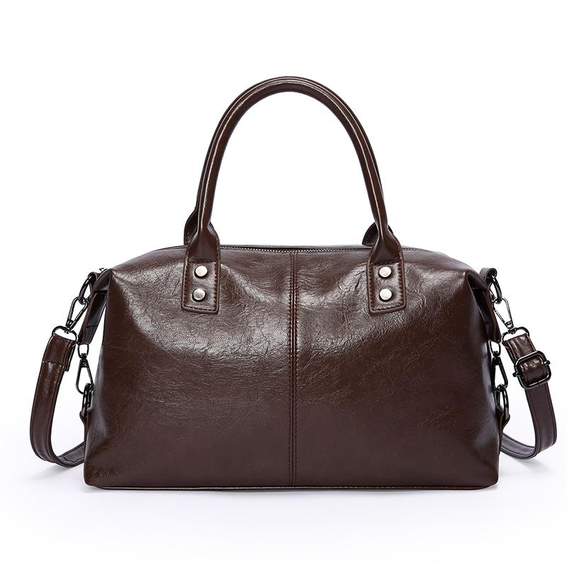 PU Solid Color Zipper High Quality Casual Tote 2026 Winter New High-end Shoulder Bags Large Capacity Business Women Bags