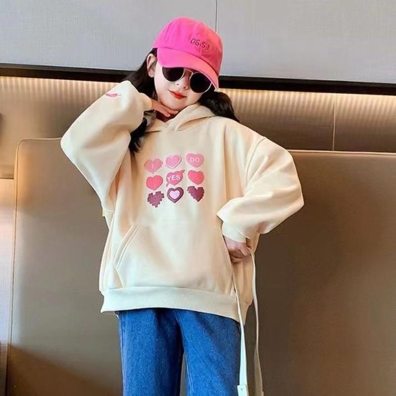 

Универсальная толстовка с капюшоном в корейском стиле для девочек, Весна/Осень 2025 - Модная одежда для детей среднего и старшего возраста. 130 cm абрикосовый