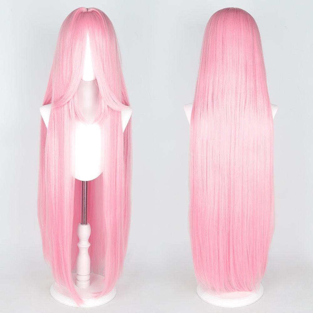 90cm Natürlich Aussehende Rose-Net Gerade Perücke, Gefärbt—Perfekt für Anime Cosplay und Alltagslooks