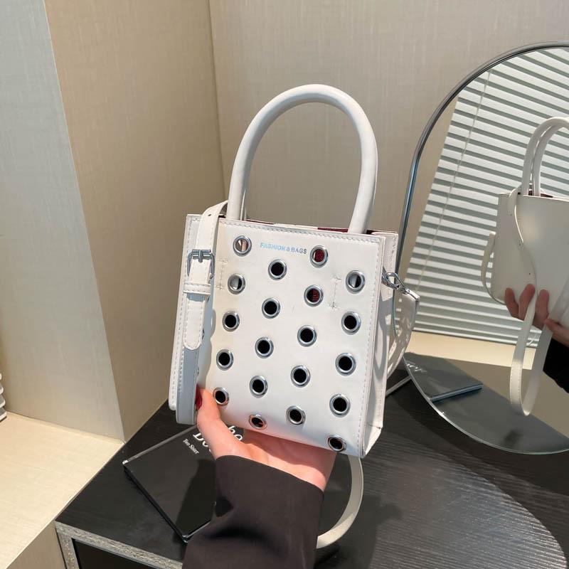 Commuter Small Pouch with Hollowed-out Design, Hand-held, Double-shoulder Strap Crossbody Bag