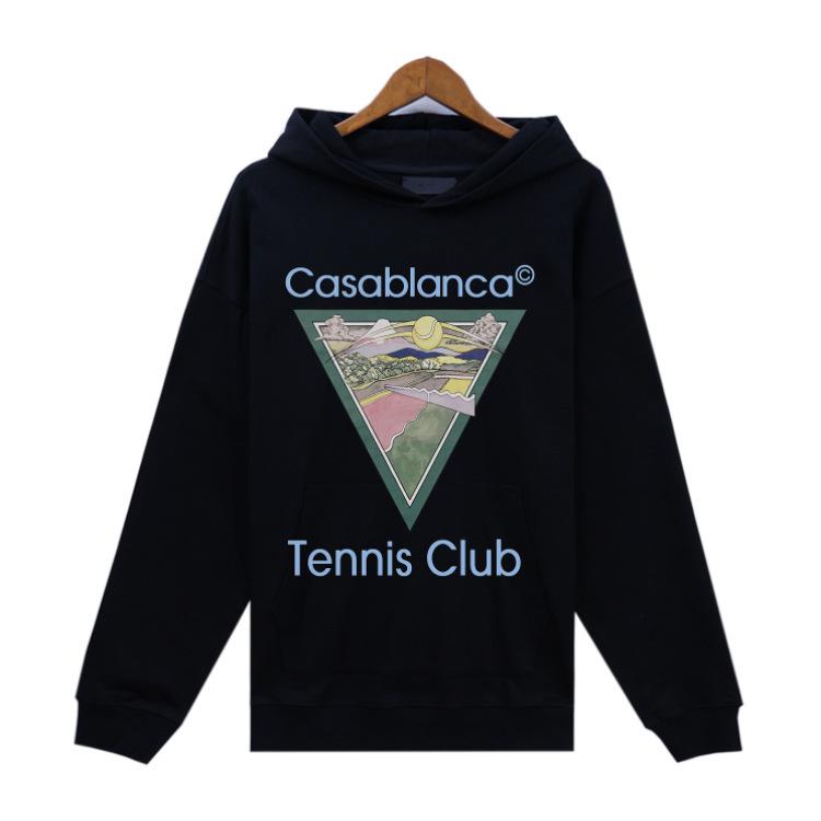 Unisex Trendy European & American Loopback Hooded Sweatshirts - Autumn/Winter, Featuring Loose Casablanca Style