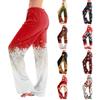 Women's Casual Christmas Print Loose Fit Pajama Pants for Home Sleepwear