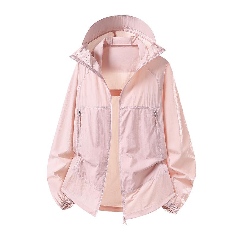 Outdoor Sunscreen Clothing Women's Summer 1011 New Ice Silk Breathable Sunscreen Clothing Light and Quick-drying Jacket