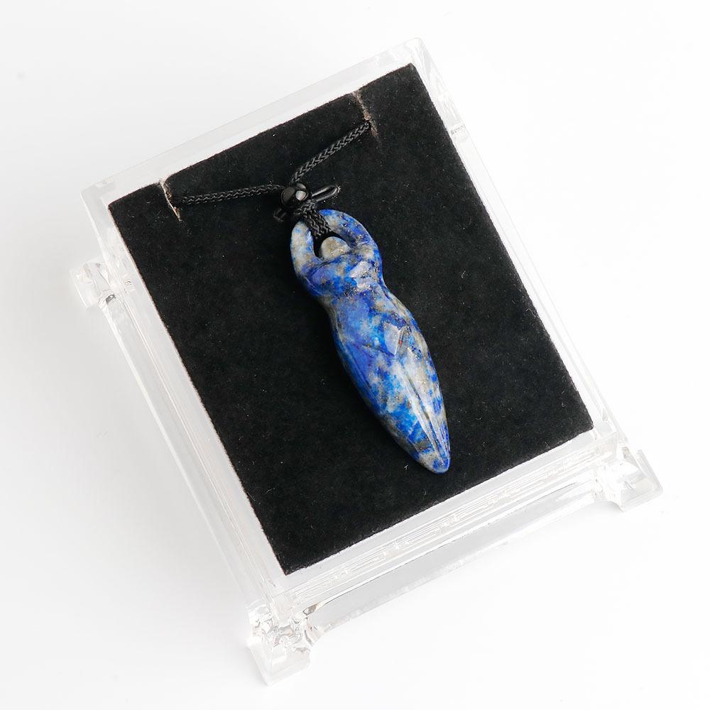 1pc Natural Stone Goddess Totem Necklace Woven Pendant Making DIY Jewelry Accessories