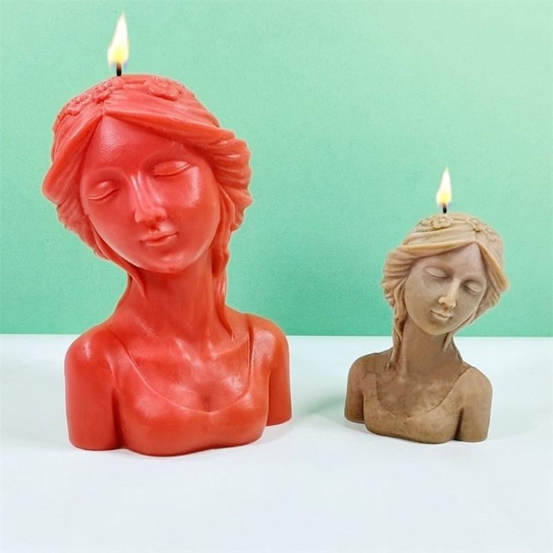 Elegant Portrait Resin Epoxy Molds Beautiful Girls Shape Figurines Decoration Creating Silicone Mold for Craft Project