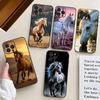 Animal Galloping Horse For IPhone 13,17,11,12,16,14,15,Plus,Pro Max Soft Silicone Black Phone Case