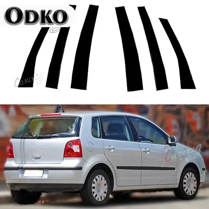 Car Window Pillar Posts Trim B C Column Cover Sticker Decal For Volkswagen Polo Mk4 (9N)5-Door Hatchback 2002-2008 2009 2010