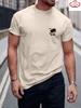 Mens 100 Cotton Summer T Shirt  Summer Casual Round Neck Short Sleeved T Shirt  Suitable for Casual Office Settings