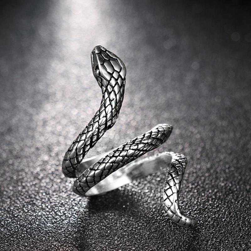 Crafts Avenue Fashion 925 Sterling Silver Snake Open Rings for Women Metals Punk Rock Ring Vintage Animal Jewelry Crafts Avenue Fashion 925 Sterling Silver Snake Open Rings for Women Metals Punk Rock Ring Vintage Animal Jewelry