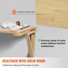 SucceBuy Wall Mounted Folding Table Wooden Floating Desk with Shelf Bracket Drop Leaf for Home Office Kitchen Bar Space-Saving