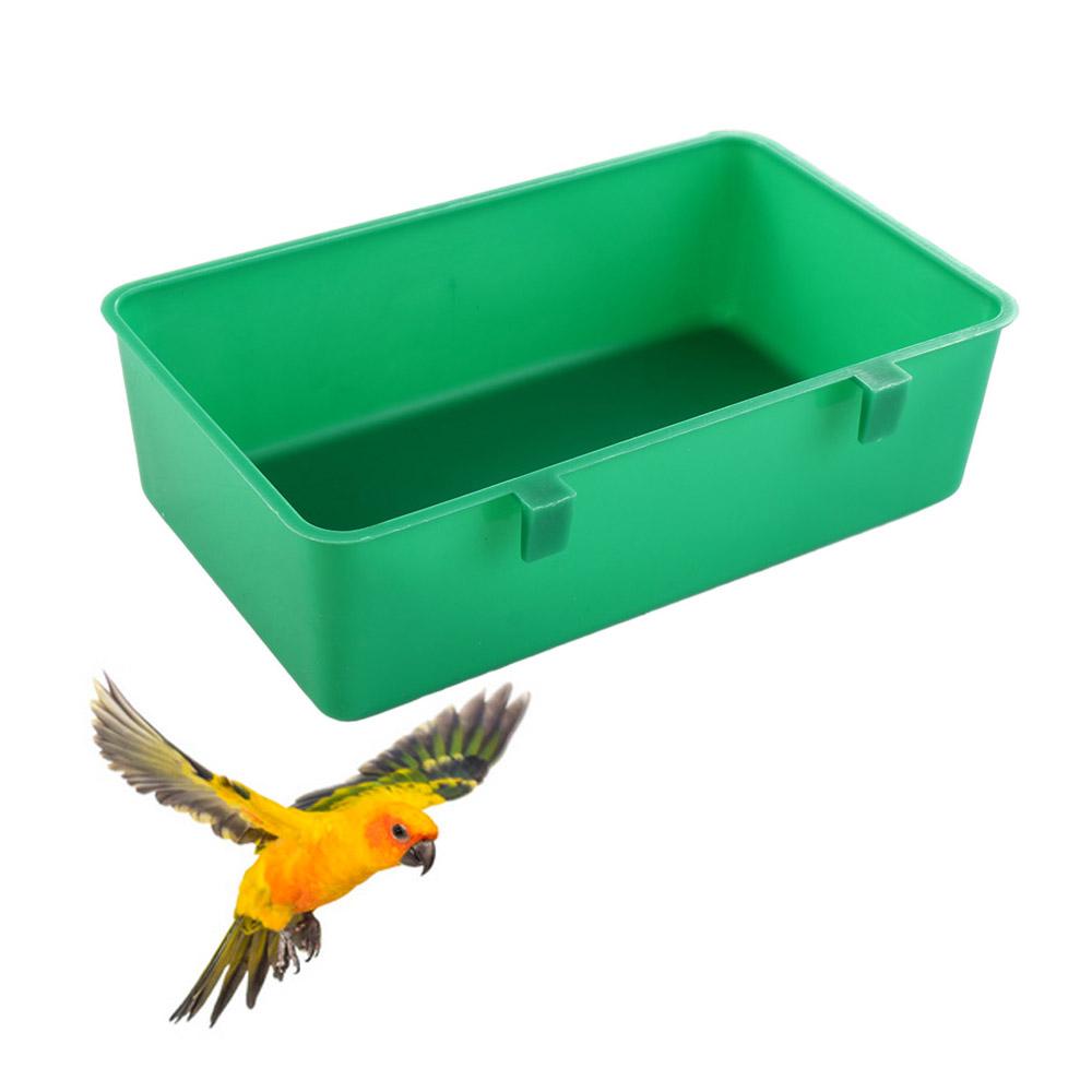 5 Stück Vogelbedarf Futternapf Futterspender Mehrzweck-Futtertablett Papageienwanne Reinigungs-Duschbox Tierbadzubehör