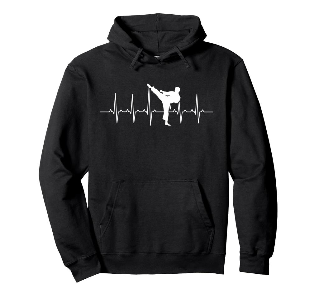 Karate Heartbeat Martial Arts Instructor Taekwondo Enthusiast Hoodie