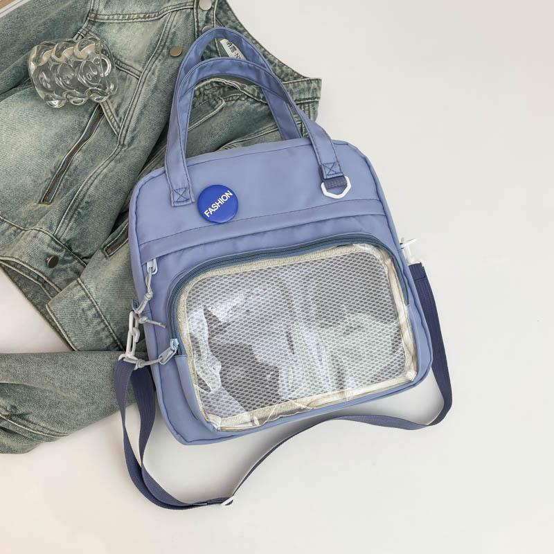 2025 Winter New Leisure Bag Messenger Daily Versatile Transparent Baby Bag Shoulder Canvas Large-capacity Campus