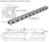 Luchtverdeler 1/2" 1/4" Pneumatische Snelkoppeling Slang Aluminium Blok Splitter 2 3 4 5 6 7 8 9 10 Weg
