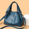 Handbag - Women's Multi-pocket Soft Leather Shoulder Bag for Casual Use, Crossbody Style
