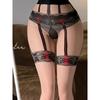 Sexy Stockings Pure Desire Sexy Plus Size Open Crotch Temptation High Waist Pantyhose Fake Suspender Stockings Mesh Lace IPE8