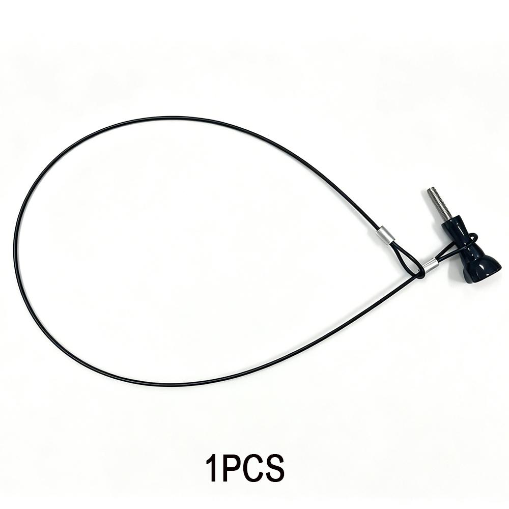 Laccio di Sicurezza Nero in Acciaio Inossidabile da 60CM Corda di Sicurezza Anti-Caduta Accessorio per Fotocamera Sportiva Per GoPro 13 12 11 10 9 8 Insta360 X4 DJI OSMO Action 4
