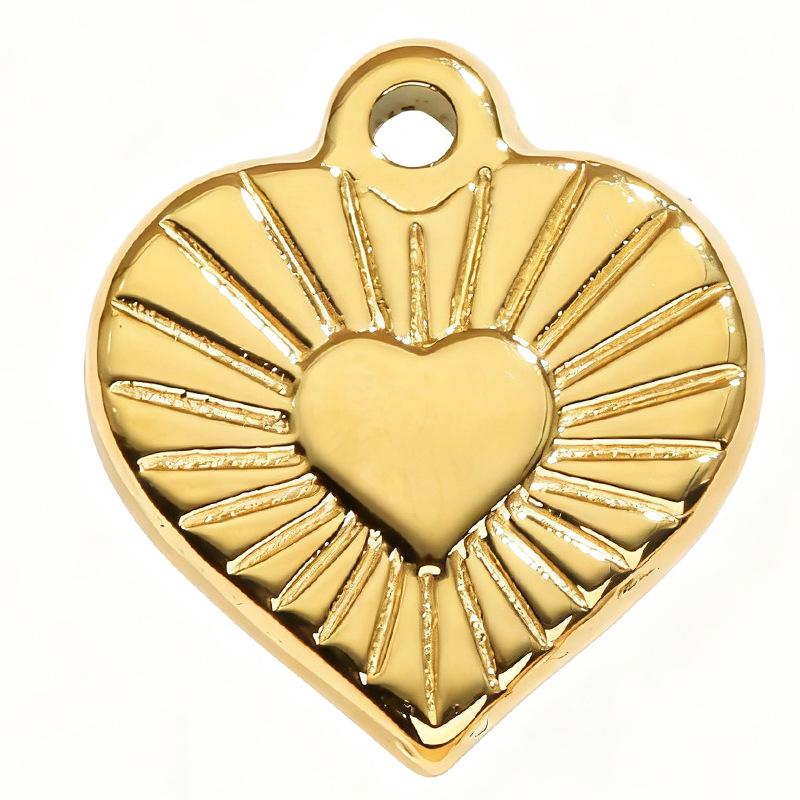 Europejski i Amerykański Stal Nierdzewna 3D Diamentowe Serce Wisiorek do DIY Biżuterii