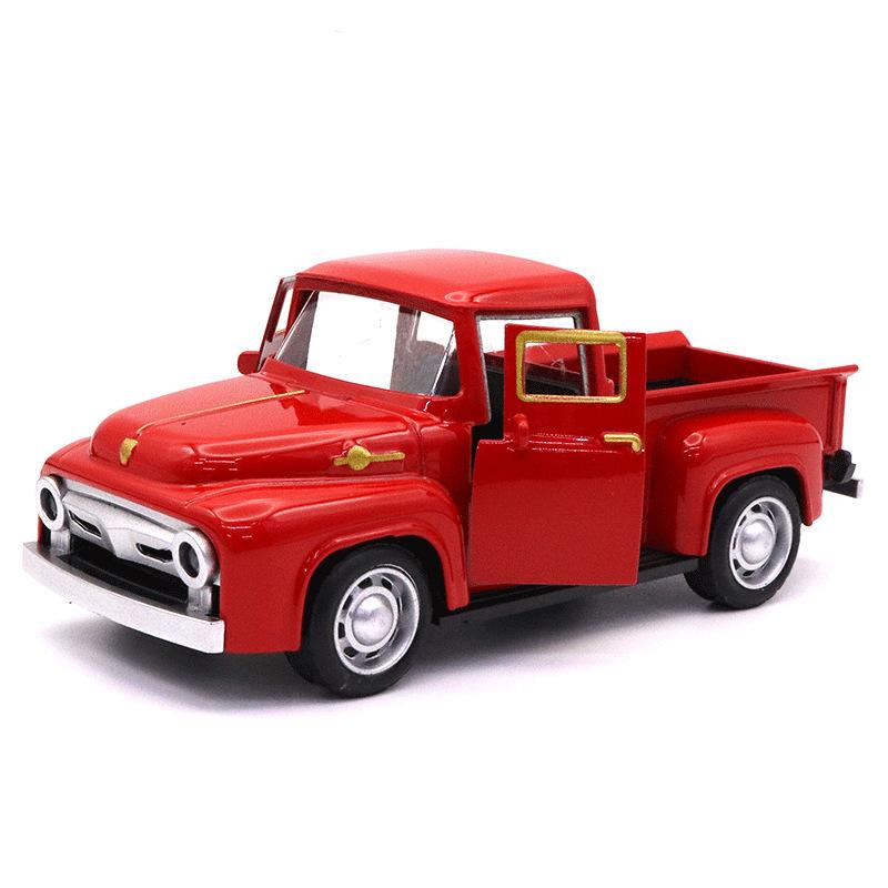 1:32 Maßstab Klassische Pickups LKW Automodell Legierung Rückzug Diecast & Spielzeug Fahrzeug für Jungen Kinder Weihnachten Sammlung Spielzeugauto