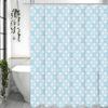 Kreativer Geometrischer Blauer Duschvorhang, Dekorativer Duschvorhang für das Badezimmer, Wasserdichter Duschvorhang mit Haken