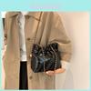 Stylish Minimalist Bucket Bag With Chain Strap Ideal For Casual Outings In Black White Pink Yellow