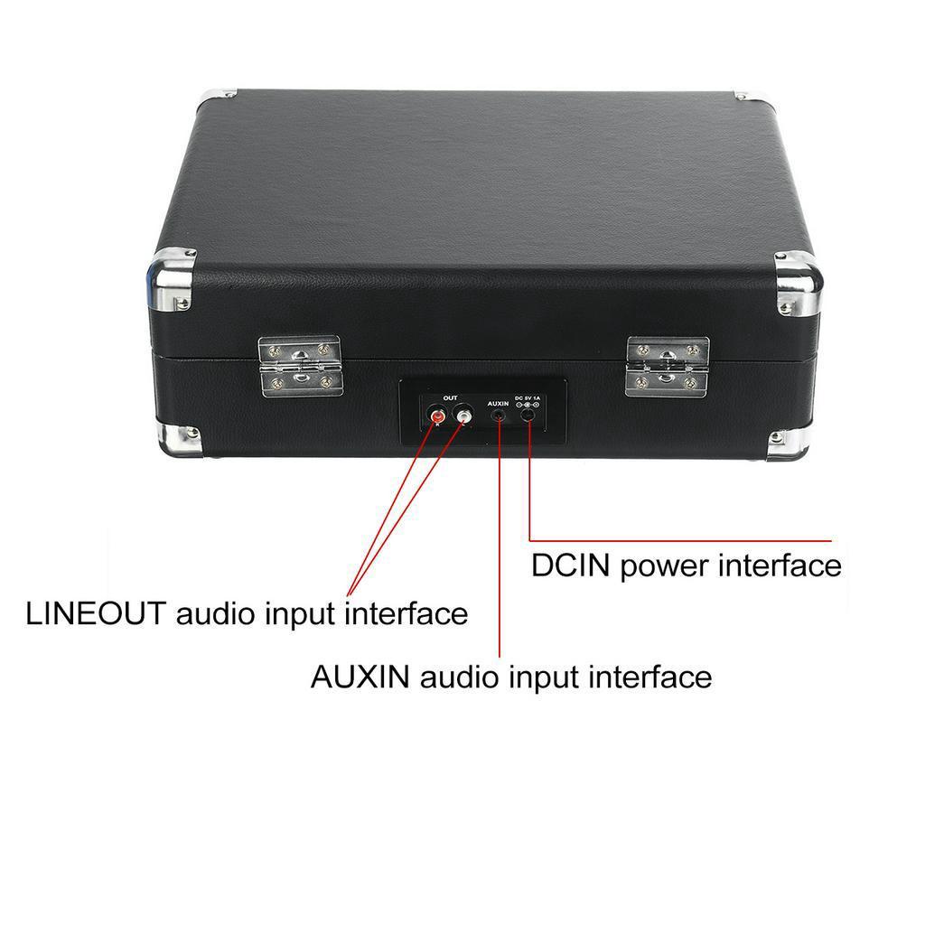 33/45/78RPM Record Vintage Phonograph Record Player Music Player Stereo Sound Turntables Portable Turntable Player with Speakers