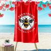 Brentford FC Print Beach Towel, Large Soft Quick Dry Towel for Beach Camping Swimming