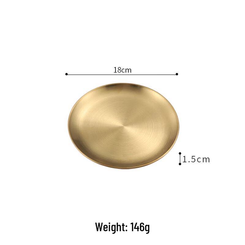 

Korean Style Stainless Steel Round Plate
