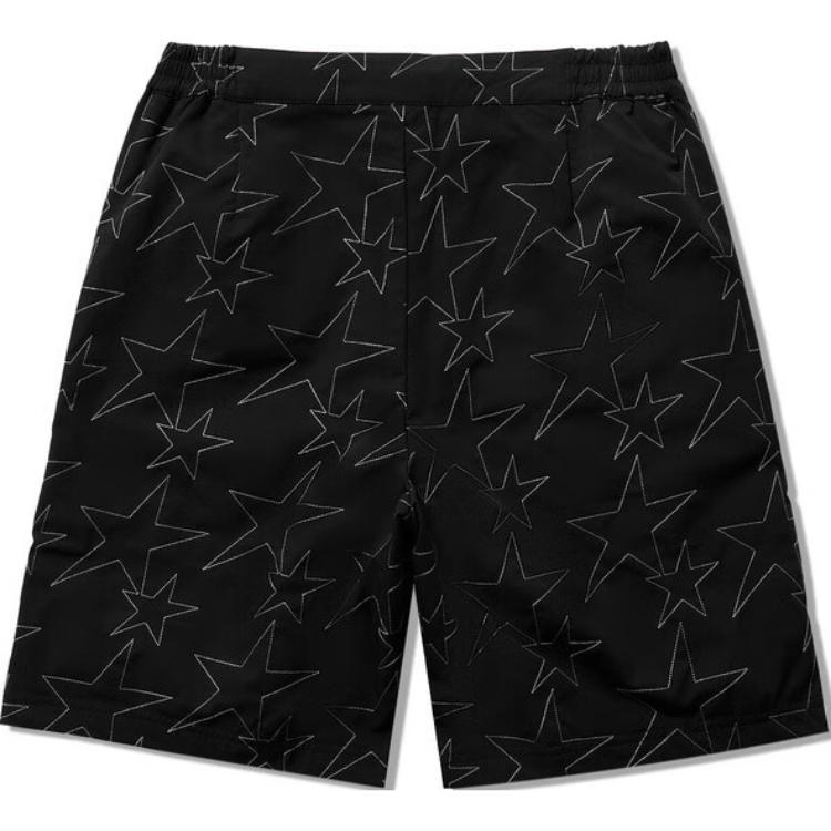 Li Ning Embroidered Loose Fit Drawstring Simple Sports Casual Shorts Men shorts Black AKSU181-2