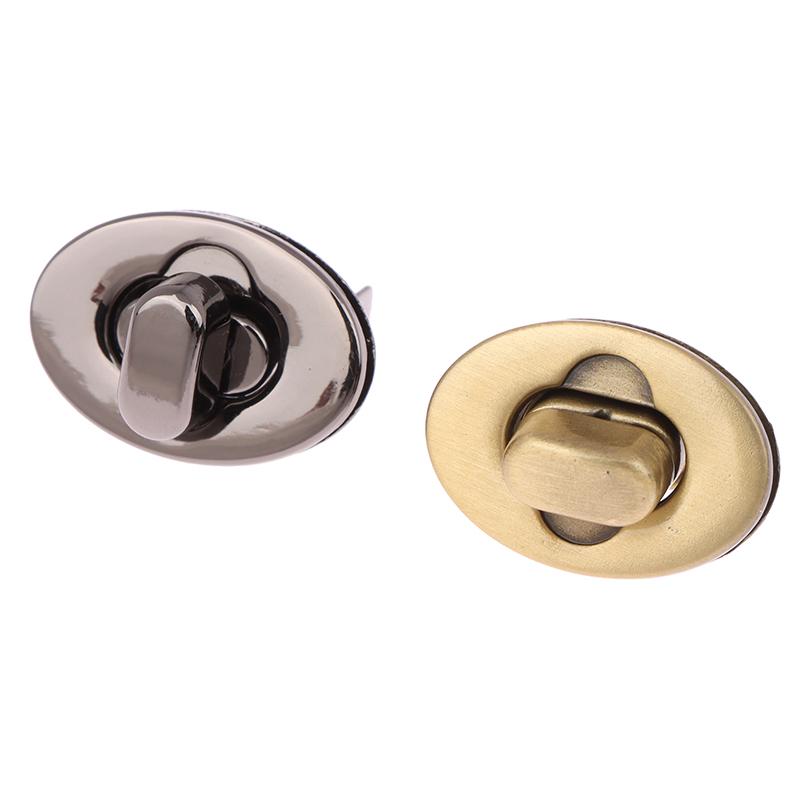 1Pc Metal Oval Twist Lock Durable Clasp Turn Lock For Diy Handbag Bag Purse Luggage Hardware Closure Bag Parts Accessories