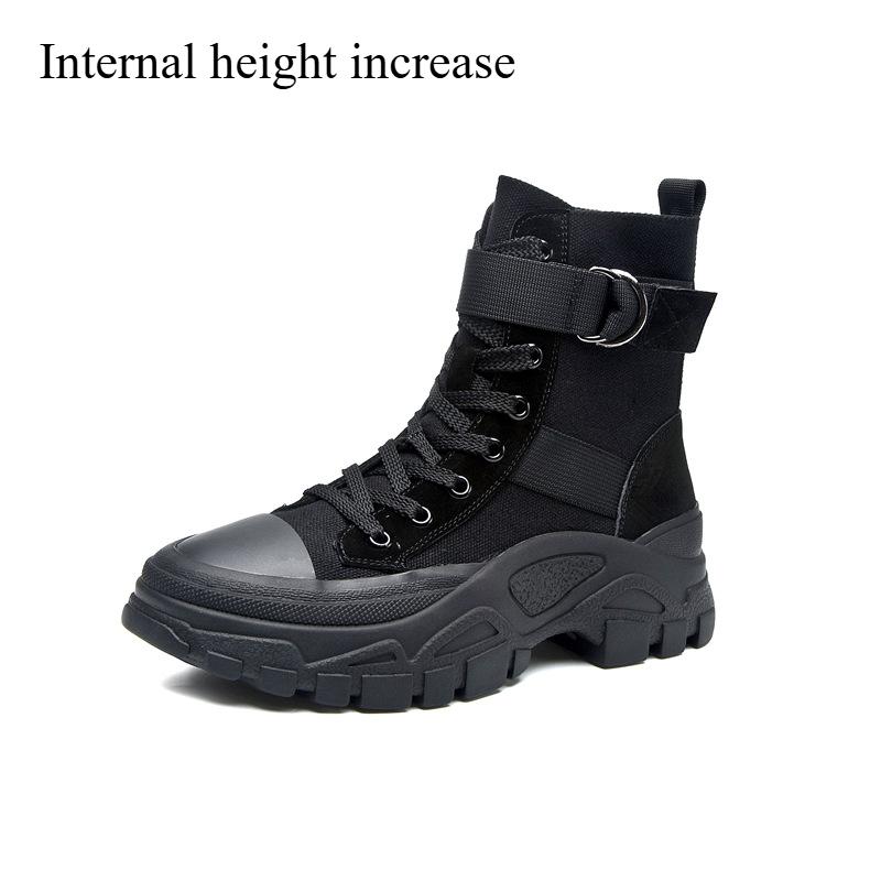 Women's Boots Autumn Three-color Motorcycle Thin Breathable Height-enhancing Short Boots