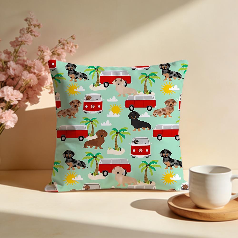 Long Sausage Dog Cushion Cover Soft Pillow Cases for Home Bedroom Living Room Sofa