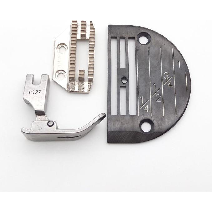 

CKPSMS Brand - #127233+149165+143169LGB 1SET Needle Plate & Feed Dog&Presser Foot Compatible with Singer 31-15 JUKI DDL Class Heavy Work Sewing