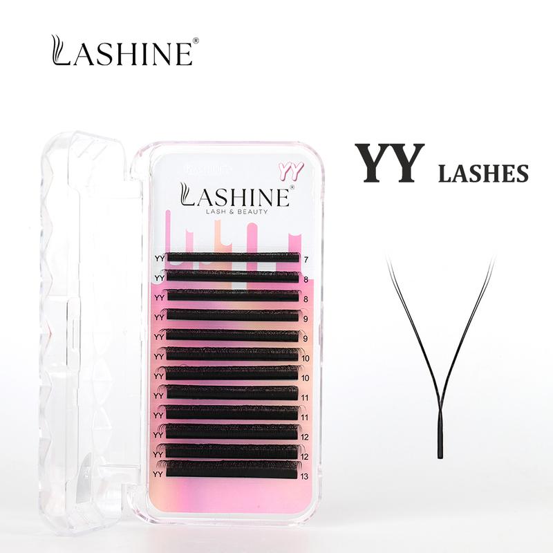 Lashine YY 3D 4D 5D 6D W Shape Lash Premade Fans Eyelash Extension Faux Mink Natural Soft Clover Lash Cilio Volume Eyelashe