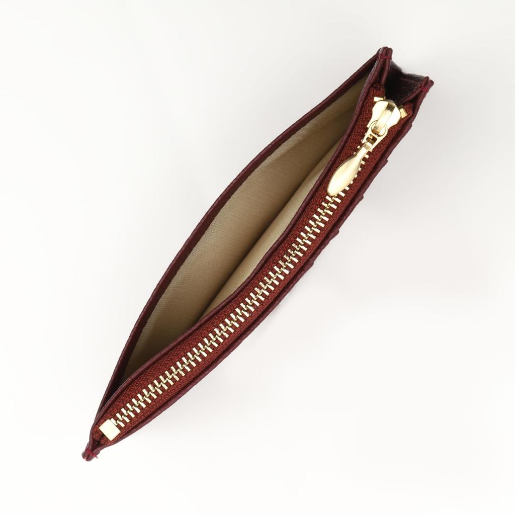 JULLY AND SHUSHU Women's Card Case, Fragment Case, Card Case, IC Card Slot, Pass Case, Bill Compartment, DR2-CC (Burgundy)