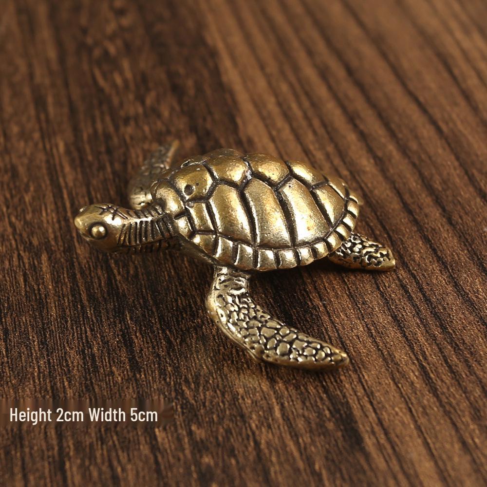 Handcrafted Longevity Turtle Ornament - Solid Old-Fashioned Tea Pet Gift for the Home
