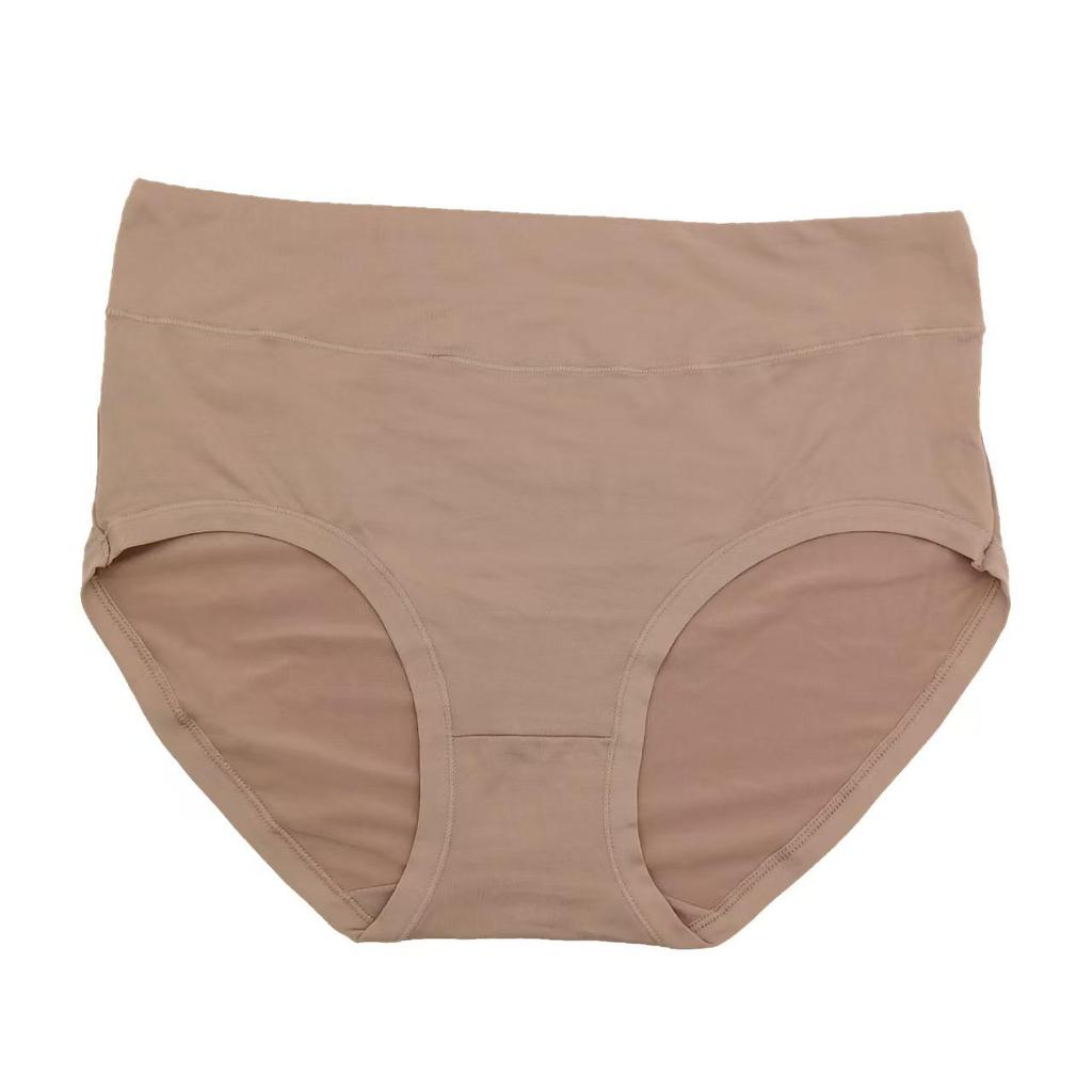 Plus Size Women's High Elasticity Solid Color Fabric Underwear: Comfortable & Versatile