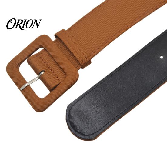 Waist Decor Fabric Covered Cincher with Square Buckle, Belt for Formal Coat Accessory Women, Adjustable Perforated Decorative Windbreakers Coats