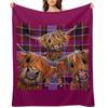 HiGHLaND CoW PRiNT ' THe BaKeD BeaNS oN TaRTaN ' BY SHiRLeY MacARTHuR Throw Blanket Bed Extra Large Throw Beach Sofa Blankets