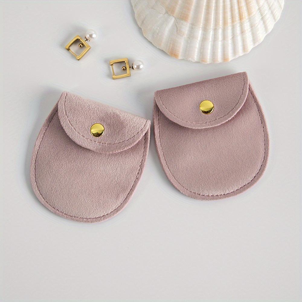 Portable Bracelet Necklace Bag Wedding Party Gift Shock-proof Press Button Velvet Design Jewelry Box Earrings Ring Bag