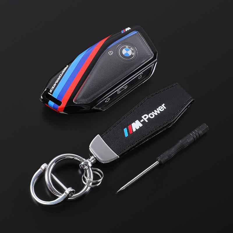 Capa/Estojo para Chave de Carro BMW 740i 760i Série 5 G60 X1 X2 X5 X6 X7 IX1 IX2 IX I5 I7 G05 2023 em ABS+TPU para Controle Remo jbzh05
