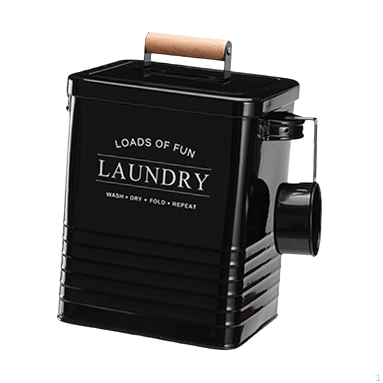 

6 Liter Laundry Basket with Modern, Rectangular, Aesthetic Organizer, Rustic Decor. чорний