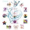 50pcs Graffiti Dance Stickers Dancing Decals for DIY Decor Phone Laptop Scrapbook Stationery Water Bottle Guitar