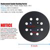5inch 125mm 8 Holes Backing Pad Hook&Loop Sanding Pads For For For Craftsman Power Sander Polisher Tools