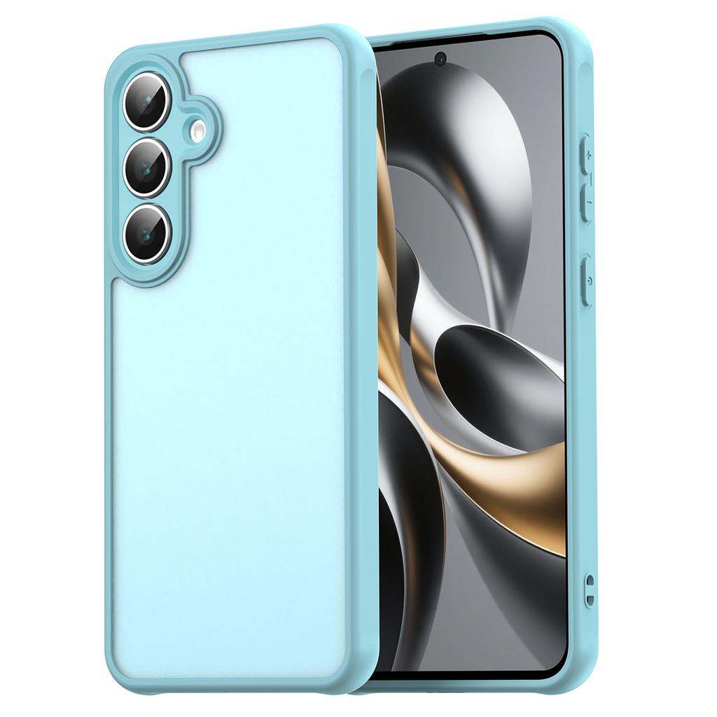 For Samsung Galaxy S25 FE Case Drop Proof Airbags Frosted Translucent PC + TPU Phone Back Cover