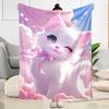 1pc Butterfly and Roses Blanket Soft Comfortable Lightweight All Season Multi Purpose Blanket Travel Camping Picnics Sofa Office Bed Living Room Gift