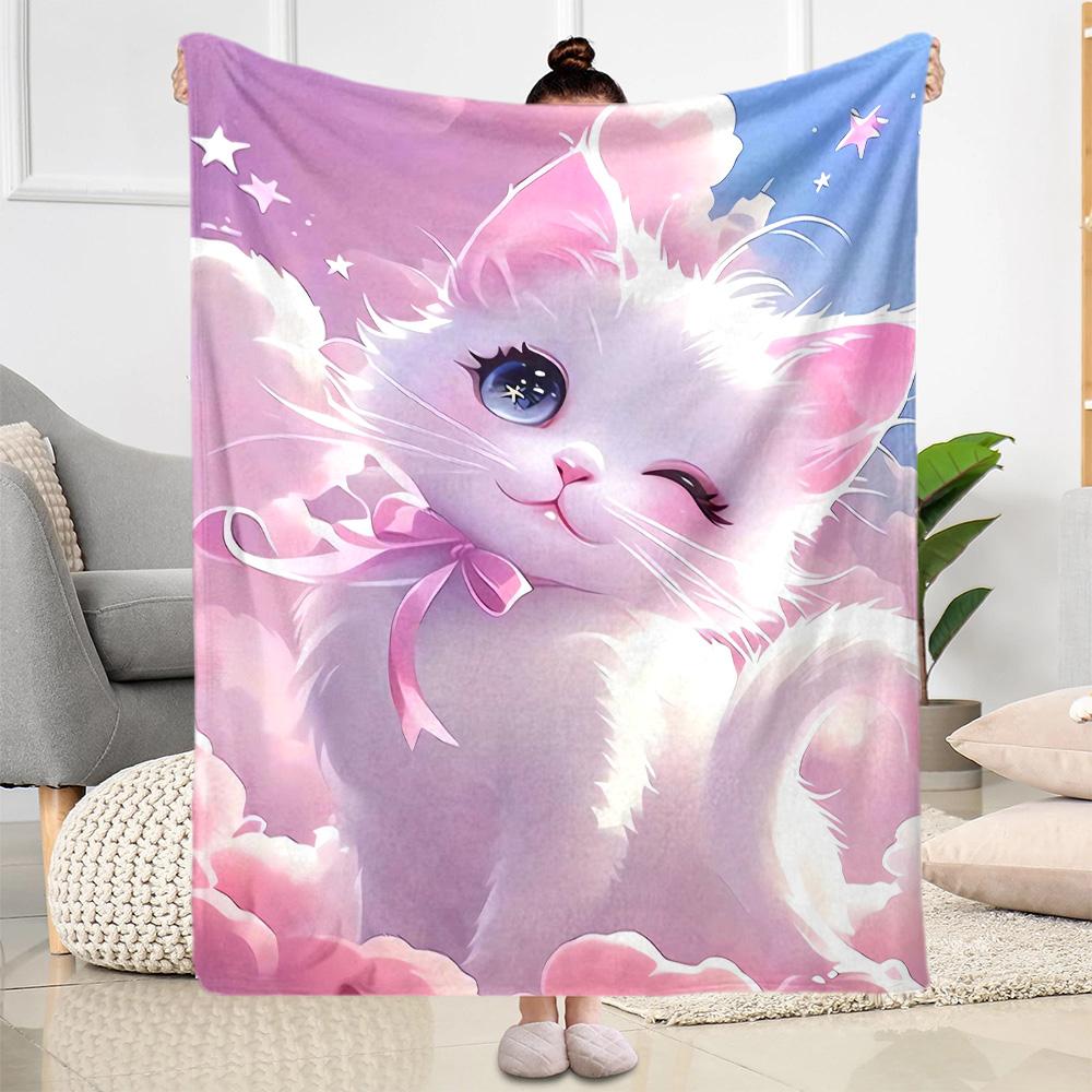 1pc Butterfly and Roses Blanket Soft Comfortable Lightweight All Season Multi Purpose Blanket Travel Camping Picnics Sofa Office Bed Living Room Gift