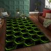 Fluorescent Green Crystal Geometric Future Carpet Living Room Bedroom Entrance Door Mat , Sofa, Home Decor Mat, Picnic Rug Gift